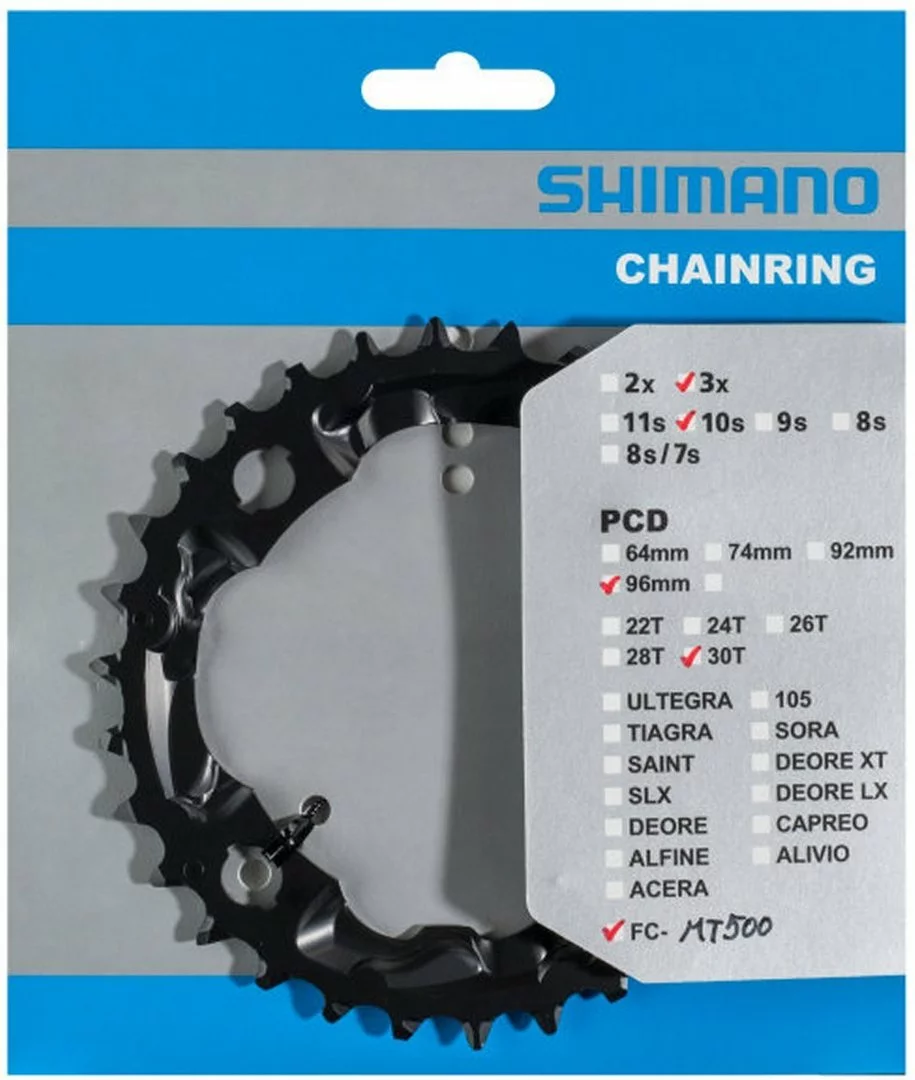 Shimano MT500 4-Arm 10-fach 30 Zähne AN-Type Stahl Schwarz Y-1VB98010 1 Shimano MT500 4-Arm 10-fach 30 Zähne AN-Type Stahl Schwarz Y-1VB98010