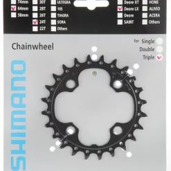 Shimano SLX Ab 2011 4-Arm 10-fach 24 Zähne AE-Type Stahl Schwarz Y-1LU24000