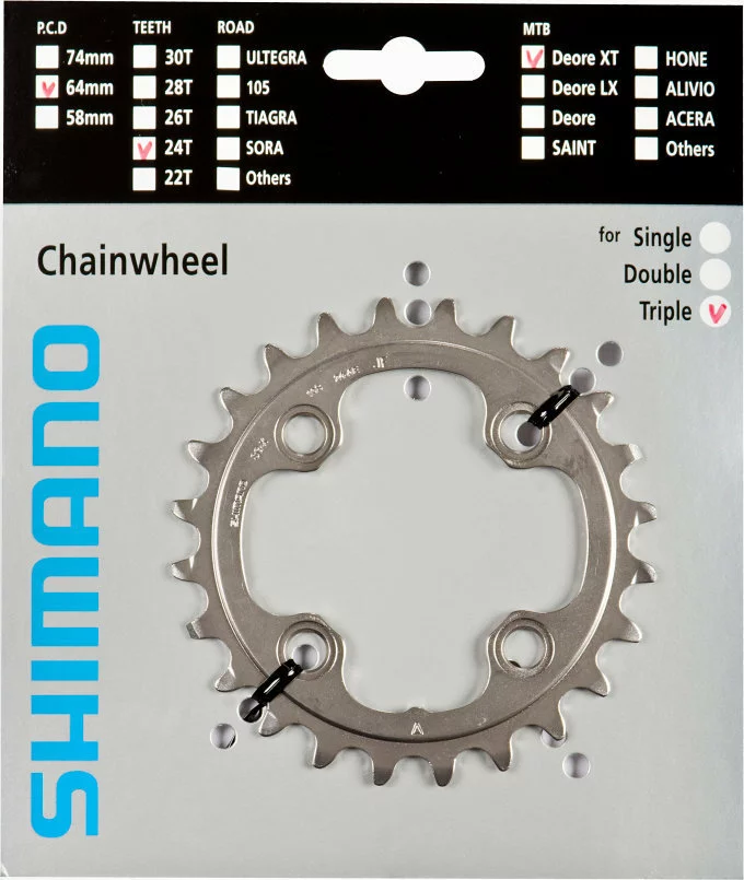 Shimano XT Ab 2012 4-Arm 10-fach 24 Zähne AE-Type Alu Schwarz Y-1MM24000 1 Shimano XT Ab 2012 4-Arm 10-fach 24 Zähne AE-Type Alu Schwarz Y-1MM24000