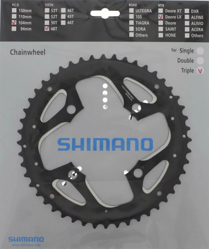 Shimano LX Ab 2013 4-Arm 10-fach 48 Zähne AL-Type Alu Schwarz Für Kettenschutz Y-1NJ98120 1 Shimano LX Ab 2013 4-Arm 10-fach 48 Zähne AL-Type Alu Schwarz Für Kettenschutz Y-1NJ98120