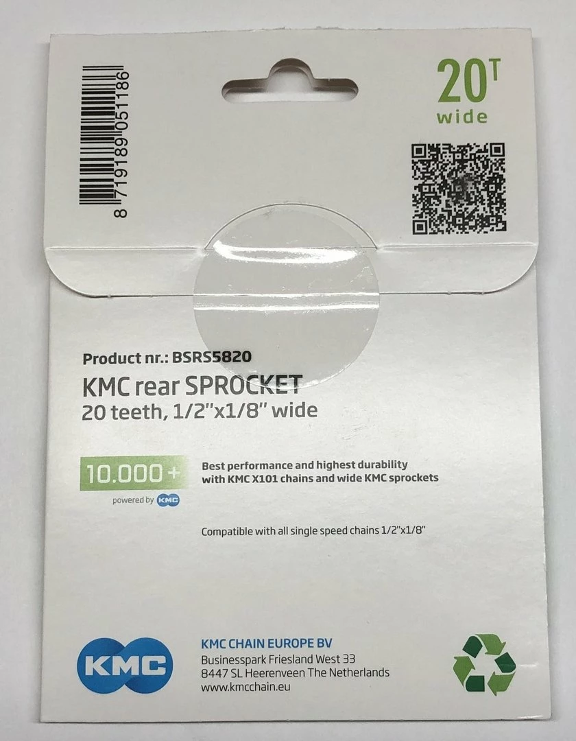 KMC Zahnkranz Für Shimano 1/8" 20 Zähne 10.000km+ 2 KMC Zahnkranz Für Shimano 1/8" 20 Zähne 10.000km+ – Bild 2