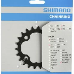 Shimano Alivio Ab 2015 22 Zähne AN-Type Für Schutzring Schwarz Y-1PK22000