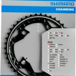 Shimano Deore Ab 2014 4-Arm 10-fach 42 Zähne AE-Type Alu Schwarz Y-10098020
