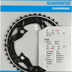 Shimano Deore Ab 2014 4-Arm 10-fach 40 Zähne AN-Type Alu Schwarz Y-10X98010