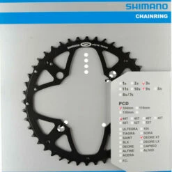 Shimano XT 2004-2007 4-Arm 9-fach 44 Zähne S-Type IG Alu Schwarz Y-1F898040