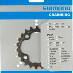 Shimano LX Ab 2005 4-Arm 9-fach 22 Zähne S-Type IG Stahl Si. Y-1FU22000 Ausverk. Ersatz: Y-1J822000