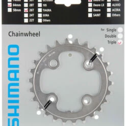 Shimano XT Ab 2004 4-Arm 9-/10-fach 26 Zähne U-Type IG Alu Silber Y-1J226000