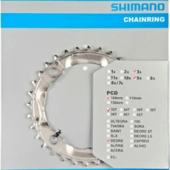 Shimano LX Ab 2005 4-Arm 9-fach 32 Zähne S-Type IG Alu Silber Y-1FU98020