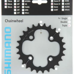 Shimano SLX Ab 2009 4-Arm 9-fach 26 Zähne AD-Type Stahl Schwarz Y-1KS26000