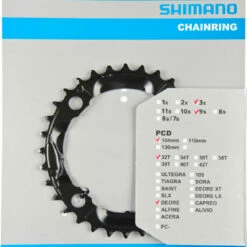 Shimano Deore Ab 2010 32 Zähne S-Type Schwarz Y-1LD98080