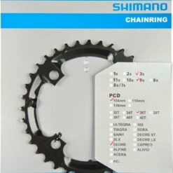 Shimano Deore Ab 2010 36 Zähne U-Type Schwarz Y-1LD98090
