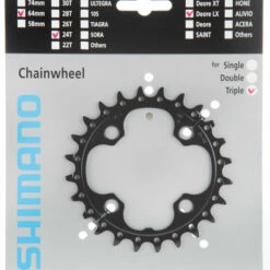 Shimano SLX Ab 2011 4-Arm 10-fach 24 Zähne AE-Type Stahl Schwarz Y-1LU24000