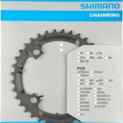 Shimano Alivio Ab 2011 36 Zähne U-Type Schwarz Y-1M298030
