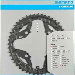 Shimano Alivio Ab 2011 48 Zähne U-Type Für Schutzring Schwarz Y-1M298070