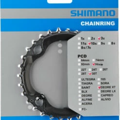Shimano XT Ab 2014 4-Arm 10-fach 30 Zähne AN-Type Stahl / Verbundwerkstoff Schwarz Y-1NV98010